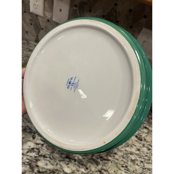 Block Vista Alegre VA Harmony Quartet Shallow Bowl Platter Green Gerald Gulotta - Picture 7 of 8